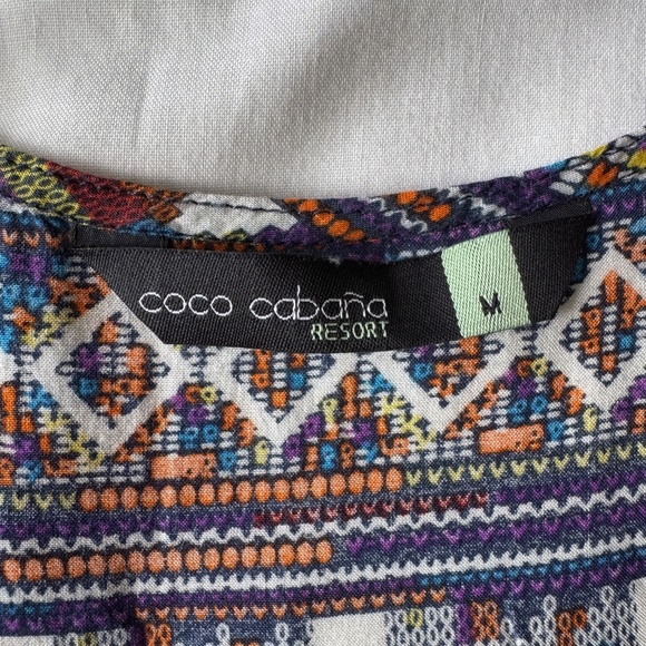 Women's Sleeveless Summer Aztec Maxi Dress Multicolor‎ Medium Tribal Coco Cabana - Picture 8 of 15